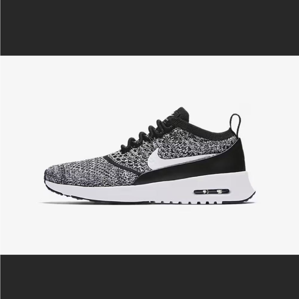 Nike Air Max Thea Ultra FK Athleisure Minimalist Sneakers Black White ‘Oreo’ 8.5 - Picture 2 of 12
